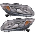 thumbnail image 4 of CAPA For 13-15 Civic Front Headlight Headlamp Halogen Head Light w/Bulb SET PAIR, 4 of 5