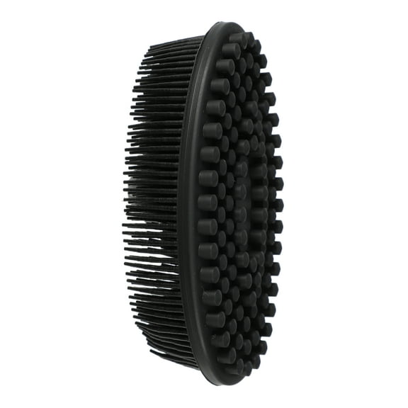 Unique Bargains Silicone Body Scrubber Soft Shower Exfoliating Brush Black