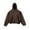 Brown, variant on KeShDi Oversized Hoodies Men Baggy Hooded Sweatshirts Men Solid Long Sleeve Fleece Short Width Double Layer West Streetwear Hoodie Sweatshirts White 3X