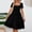 *Black, variant on ClodeEU Women's Square Neck Ruffle Short Sleeve Tunic Midi Dress,Casual Flowy Summer Sundress Black,Women's Plus L