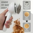 thumbnail image 2 of YITUMU Pet Spray Comb Multi-function Cat Comb Dog Comb Pet One Button Hair Floating Household Cleaning Hair Removal Comb USB Charging, White, 2 of 8