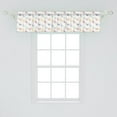 thumbnail image 2 of Ambesonne Animal Window Valance, Pastel Cartoon Style Print, 42" x 12", White and Multicolor, 2 of 3
