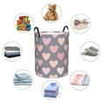 thumbnail image 6 of ZNDUO Round Laundry Basket, Waterproof Collapsible Laundry Baskets with Handles, Medium Size - Cute Pink Hearts Valentine Pattern, 6 of 8