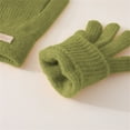 thumbnail image 4 of Audhol Knit Glove Gloves Women's Winter Padded Outdoor Cycling Car Cold Non Slip Screen Driving To Keep Warm Warm Touchscreen Gloves for Cold Weather Green One Size, 4 of 6
