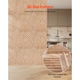 thumbnail image 2 of VEVOR 3D Wall Panels 12-Pack 19.7x19.7 in PVC 32 Sq.Ft Coverage Slat Light Wood Color, 2 of 9