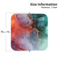 thumbnail image 2 of Leather Coasters with Heat-resistant for Drinks, Colorful Abstract Waves Cup Coasters Cup Pad Mat for Tabletop Protection, Coffee Table, Office Desk and Housewarming Gift, 2 of 5