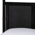 thumbnail image 4 of Baxton Studio Marisela Bed with Rattan Headboard Black Wood Frame Queen Size, 4 of 9