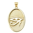 thumbnail image 2 of YELLOW GOLD EYE OF HORUS OVAL PENDANT NECKLACE :  14K  Pendant with 16" chain, 2 of 2
