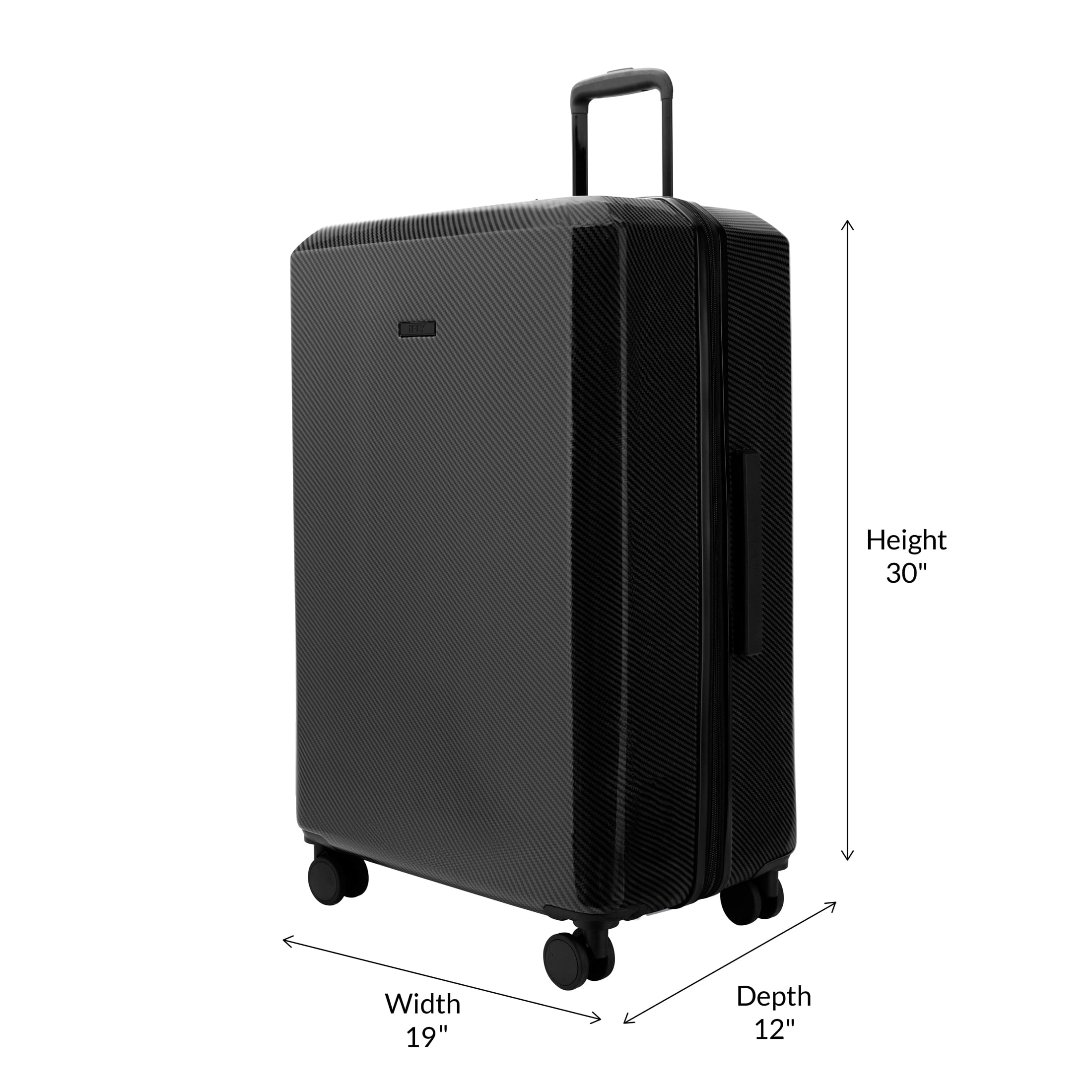 iFLY Carbon Elite 28" Hardside Checked Luggage, Black