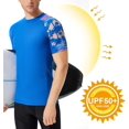thumbnail image 4 of AIR-Men's Rash Guard Swim Shirt Short Sleeve UPF 50+ Sun Protection Swim Top SPF Quick Dry Water Shirt, 4 of 4