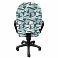 thumbnail image 3 of Abstract Office Chair Slipcover, Youth Grunge Style Skateboards and Murky Abstract Graffiti Backdrop, Protective Stretch Decorative Fabric Cover, Standard Size, Pale Blue and Purpleblue, by Ambesonne, 3 of 5