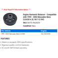 thumbnail image 2 of Engine Harmonic Balancer - Compatible with 1999 - 2003 Mercedes-Benz CLK430 4.3L V8 113.943 2000 2001 2002, 2 of 2