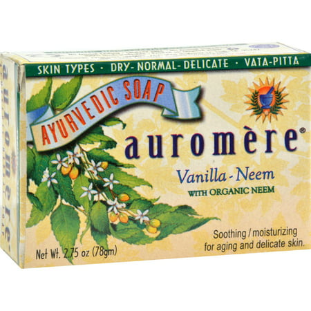 Auromere Bar Soap - Ayurvedic - Vanilla Neem - 2.75