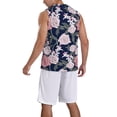 thumbnail image 2 of Naloa Rose Flowers Basketball Jersey Reversible Men's Mesh Athletic Sports Shirts Training Practice S-4XL4X-Large, 2 of 6