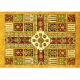 thumbnail image 1 of Ahgly Company Machine Washable Indoor Rectangle Abstract Yellow Modern Area Rugs, 5' x 8', 1 of 4