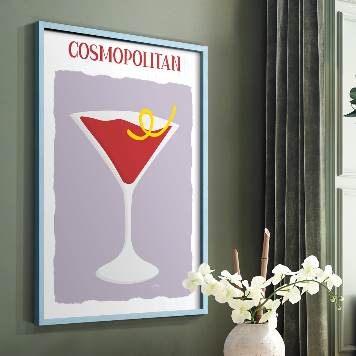 Cosmo in Paper Solid Wood 8 x 10 Framed Print
