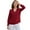 Wine red, variant on Weardear Women's Long Sleeve V Neck Tops Button Down Collared Work Business Blouses Casual Shirt