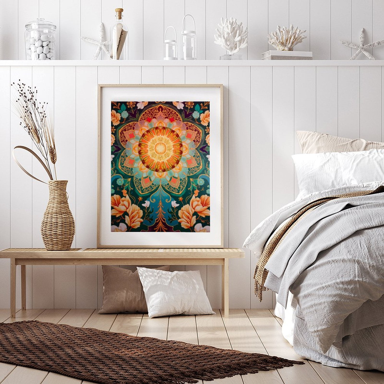 Diamond Art Kits for Adults - 5d Floral Mandala Art Vibrant Colors Diamond Painting for Adults, Diamond Art for Adults Beginners, Diamond Painting Kits for Adults for Home Wall Decor