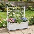 thumbnail image 3 of BrylaneHome Outdoor Freestanding Climbing Flower Plant Box with Trellis Planter Patio Deck Yard, 3 of 6