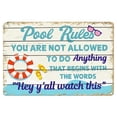 thumbnail image 1 of Swimming Pool Metal Sign Decor Pool Gifts For Pool Summer Garden Outdoor Decorations, 1 of 3