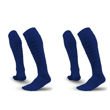 AUQ 2Pcs Soccer Socks,Breathable Youth Soccer Socks for All Sports,Secure Soccer Shin Guards Design,Black