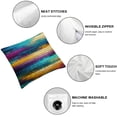 thumbnail image 4 of COMIO Easter Wood Grain Pillow Covers Pastel Colorful Rustic Wooden Stripes Decorative Throw Pillow Case Cushion Cover Country Home Sofa Bed Couch Decor,2 pcs White, 4 of 6