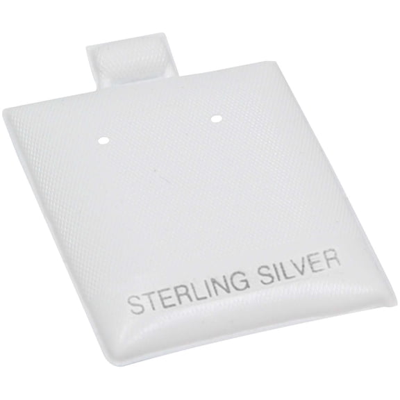 Earring Puff Pads - White S/S 1.5" x 1.75" (Package of 100)