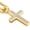 Gold, variant on Leander Stainless Steel CZ Cross Necklace Men Women - 18K Gold Plated 5A+ Cubic Zirconia Crucifix Pendant - Christian Religious 3mm Rolo Chain Jewelry Present