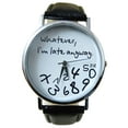 thumbnail image 1 of Whatever I'm Late Anyway Novelty Fashion Black Band Evening Dress Watch-363, 1 of 5