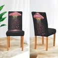 thumbnail image 3 of Yayeee 4 Pack Dining Chair Covers Stretch Parson Chairs Slipcovers Seat Protector, UFO with Hearts Pattern, 3 of 6