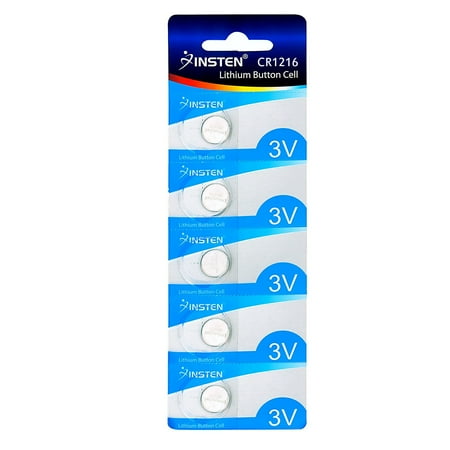 - Insten CR1216 CR 1216 3V Lithium Batteries Coin Button Cell Watch Battery (Pack Of 5-piece)