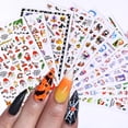 thumbnail image 2 of Pegatinas de uñas de la serie de Halloween de Navidad de invierno, accesorios de uñas, calcomanías de decoración de uñas de belleza de Santa Claus, alce de copo de nieve 3D, 2 of 4