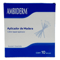 thumbnail image 1 of Aplicador de Madera con Algodón Ambiderm 10 bolsas, 1 of 2