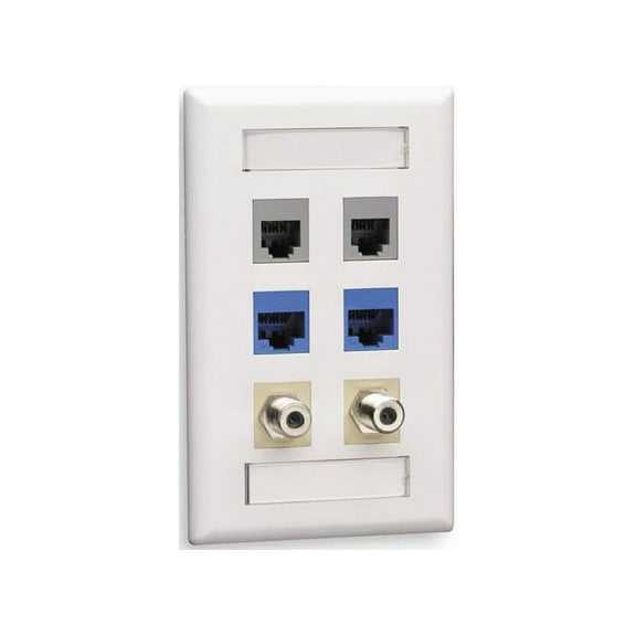 Black Box GigaStation2 6 Socket Network Faceplate