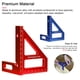 thumbnail image 4 of Regla de medición multiángulo de aleación de aluminio para carpintería, transportador cuadrado de 45°, 4 of 8