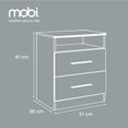 thumbnail image 4 of Buró Mobi Muebles Armenia 51cm Chocolate 2 Cajones Moderno, 4 of 7