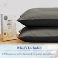 thumbnail image 3 of California Design Den 100% Cotton Pillowcases, Pillow Case Set of 2, Luxury 400 Thread Count Sateen Pillowcases, Match with Our 400 Thread Count Sheets, 3 of 8