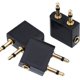 thumbnail image 5 of Juego de 2 adaptadores para auriculares, metal, 3,5 mm, negro/dorado, 5 of 5
