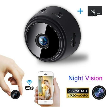 1080P HD Mini IP WIFI Camera Wireless Home Security Night Vision Motion Detection with 32G (Best Hd Slow Motion Camera)