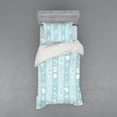 thumbnail image 1 of Ambesonne Nautical Bedding Set 3 Pcs, Sea Animals and Shells, Twin XL, Pale Blue Pale Blue, 1 of 3