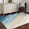 thumbnail image 3 of 2.7'x5' Area Rugs, Haze Blue Beach Coastal Indoor Outdoor Area Rug for Living Room Bedroom, Summer Ocean Nautical Seaside Washable Bathroom Rugs Kitchen Floor Carpet Mats Home Decor Aesthetic, 3 of 8