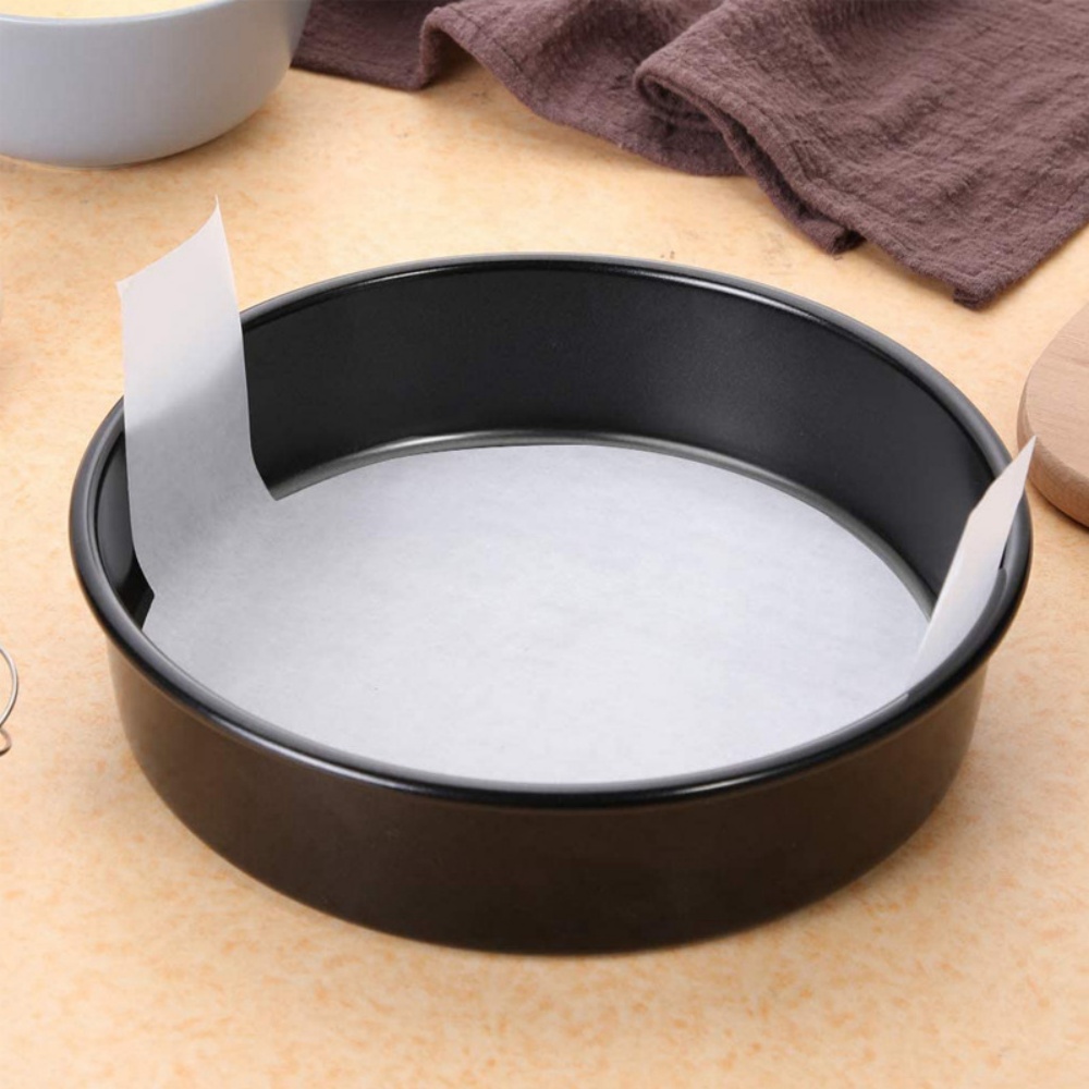 200 Pcs Cake Pan Liners 8 inch Round Baking Parchment Paper Sheets Cooking Oven Paper Cake Baking Circle Sheet with Lift Tabs, Unbleached
