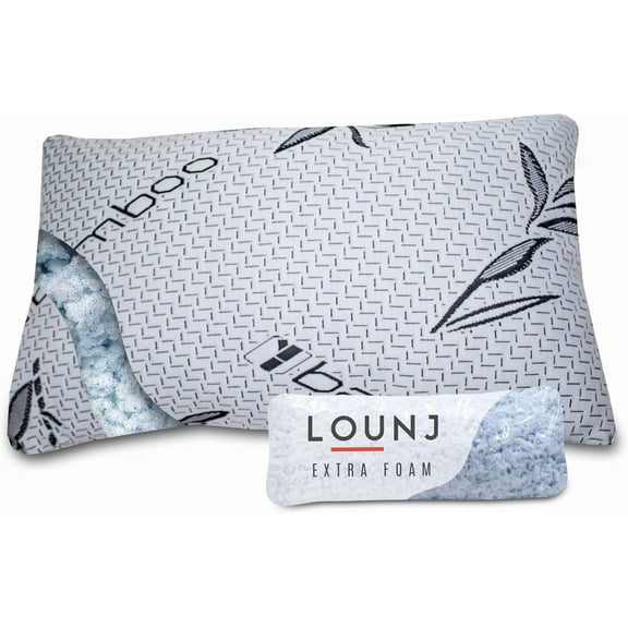 Adjustable Pillow, Shredded Gel Memory Foam, Adjustable Pillow for Side Back Stomach Sleepers (Queen, 2, Count)