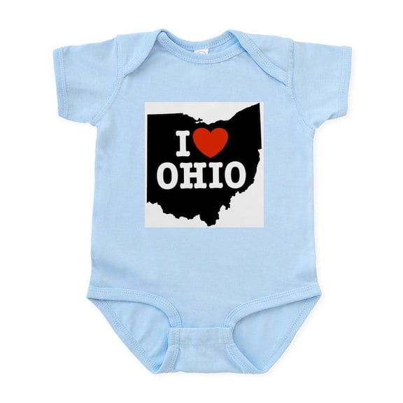 CafePress - I Love Ohio Infant Creeper - Baby Light Bodysuit, Size Newborn - 24 Months
