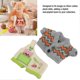 thumbnail image 4 of Vêtements de poupée en peluche motif cochon doux et confortable 20 cm tenue de poupée en peluche manteau pantalon gris et orange, 4 of 4