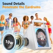 Greadio Portable CD Player with 20W Speaker, 4000mAh Rechargeable Bluetooth CD Player with Battery,Triangle Design Speaker with Remote Control