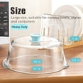 thumbnail image 2 of Glass Microwave Splatter Cover for Food Tall Microwave Cover with Silicone Knob 100% Food Safe 10in Plate Splatter Guard Lid With Vent Hole BPA Free Dishwasher Safe, 2 of 6