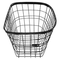 HONMEET Rear Basket Black Iron Storage Carrier Versatile Design for Bikes and Outdoor Use