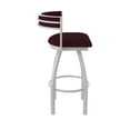 thumbnail image 4 of 861 Artemis 30" Swivel Bar Stool with Anodized Nickel Finish and Canter Bordeaux Seat and Back, 4 of 5