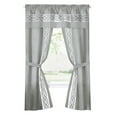 thumbnail image 2 of Kate Aurora Pacifico 5 Piece Rod Pocket All In One Attached Semi Sheer Window Curtain Panels & Valance Set - Assorted Colors & Sizes, 2 of 3